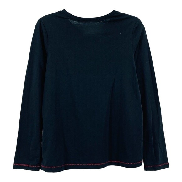 HUE Long Sleeve Crewneck Whimsical Penguin BE YOU TIFUL Beautiful T-Shirt Size M - Picture 4 of 7